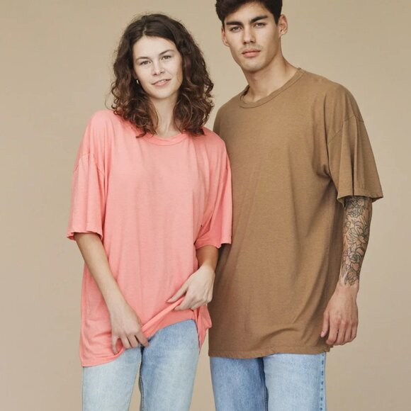 Jungmaven Index Oversized Tee Coyote Brown Unisex Retro 90s Lightweight - Picture 2 of 3